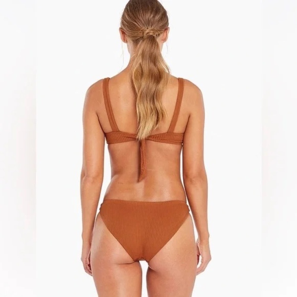 New! Vitamin A Chai Brown Eco Ribbed Fabric Demi Madori 31028 - Picture 2 of 10